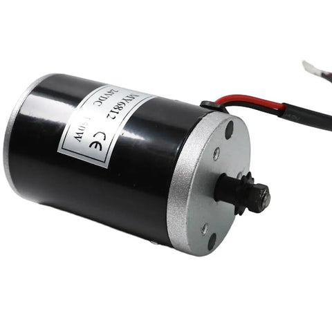 MY6812 24V 150W Electric Scooter Drive Motor With 9 Tooth 25H Sprocket Brushed DC Motor Calibrated 2750 RPM And 0.52 Nm Torque For Easy Replacement Or DIY Builds, black metal housing