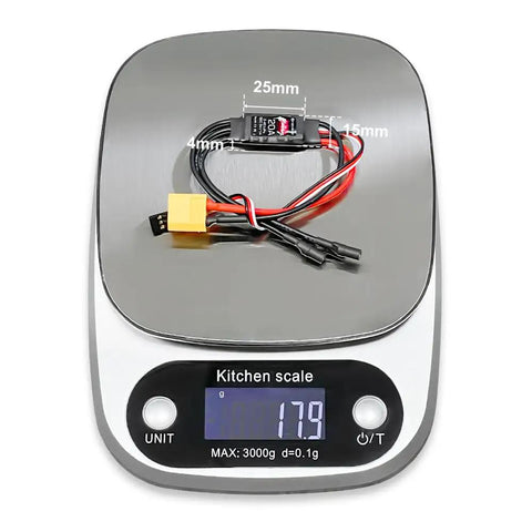 Ultra Light 20A Brushless ESC With 5V 1A BEC XT60 Connector And 3.5mm Plugs Pre Soldered on scale