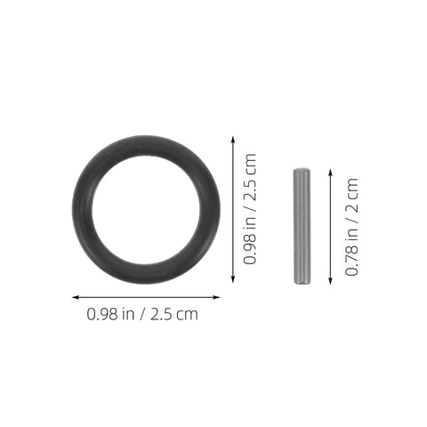 Premium 50 Pc Rubber Retaining Rings For Wrench Socket Pins That Lock Screws Tight, Durable black rubber retaining ring and metal pin.