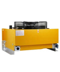 Yellow unit of Beefy Industrial Blower Fan For Air Cooler And Hydraulic Cooling System 24V DC Heavy Duty Low Noise Operation High Airflow 1810m3h