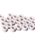 Top Tier Plasma Cutter Consumables Kit With Heavy Duty Nozzle Shields And Long Lasting Electrodes For LG40 Torch Cutting Machines. White ceramic rings for plasma cutting. 65 piece set.