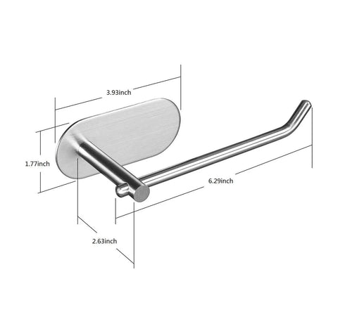 Self Adhesive Towel Ring And Hand Towel Holder For Bathroom And Kitchen No Drill SUS 304 Stainless Steel Brushed Finish Easy To Install Rust Resistant with dimensions and curved end