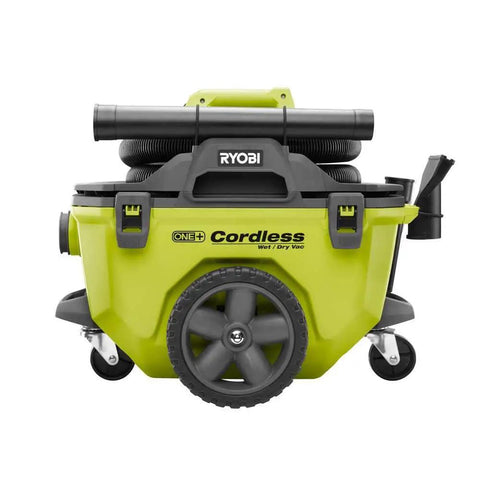18V Cordless 6 Gallon Wet Dry Vacuum Bare Tool With Hose Crevice Tool Floor Nozzle And Extension Wand Removable Top