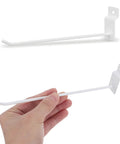 20 Pack White Iron Garage Shelving Hooks With 4mm Rod Thickness And 7.48 Inch Length For Slatwall Or Pegboard Easy Install Heavy Duty
