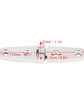 Two 4.1x1.1in 316 stainless steel boat hatch hinges with screws, mirror polished.