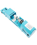 Boss Mini Lathe Machine With 96W Copper Motor benchtop tool showing blue aluminum build and precision chuck for woodturning.