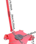 Heavy Duty Machine Skates Built Like A Tank With Three Swivel PU Rollers For Rock Solid 360 Maneuvers Warehouse Moves That Flow Like Butter Seamless Transportation Up To 4409 Pounds Capacity Red showing dimensions and features of the dolly.