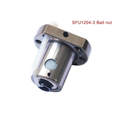 Right Hand Thread Ball Screw Nut SFU1204-3 12mm Diameter 4mm Pitch Precision Flange Nut shown from angle