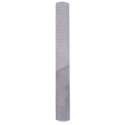 Eight Inch 4 Way Rasp File Forged From Toughened Carbon Steel designed for woodworking and metalworking with flat and half round cuts.