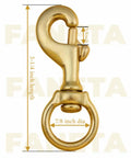 Heavy Duty Solid Brass Swivel Bolt Snap Hooks With Seven Eighths Inch Eye And Three And A Quarter Inch Length Built To Last