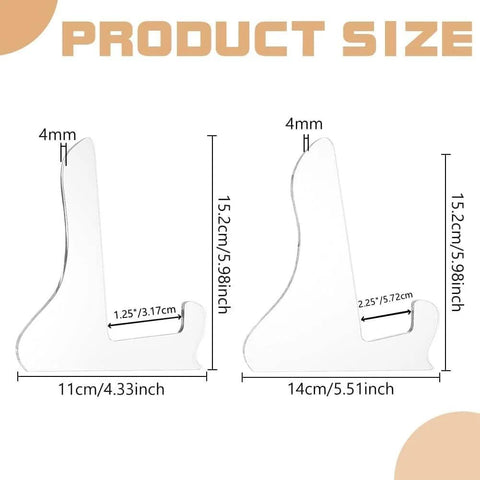 Dual Style Pro Grade Cutting Board Template Set In Clear Acrylic Charcuterie Board Templates For Router And Woodworking Guides Includes Two Size Templates 6 By 4.5 Inches And 6 By 5.5 Inches 4 Millimeter Thick Durable Kitchen Tools showing dimensions