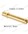 Brass component from Transmission Line Fitting Kit For GM 1996 And Later Snap In Lines Three Eighths Inch Brass Fitting With 304 Stainless Clamp