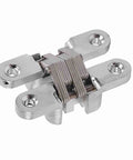 Zinc Alloy Folding Door Cross Hidden Hinge, 180 Degree Concealed Cabinet Hinge with 43.7mm Door Opening and 60.4mm Mount, heavy-duty design