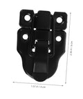 Retro Style Old School Duckbilled Toggle Hasp Latch Set Vintage Metal Cabinet Hardware, black latch with measurements