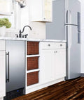 Game-Changing Solid Stainless Steel Upright Freezer With Smooth Frost-Free Operation and Smart Digital Thermostat in modern kitchen.