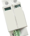 Rock Solid DIN Rail Surge Protector Hella Reliable For Nasty Power Spikes, compact design with green terminal connectors.
