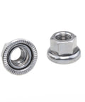 Top Tier 3/8 Inch Bike Wheel Axle Nut Kit Built Tough And Fresh Rock Solid Alloy Steel Bicycle Hardware with grip tight threads.