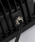 Close-up of the connector on the Gritproof Rechargeable Led Work Light With Solar Panel And Remote Control 200 Watt.