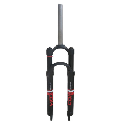 26 Inch Suspension Fork For Mountain Bikes, Single Shoulder 28.6mm Straight Tube, Ultralight Aluminum Alloy, Disc Brake Compatible, 1 1/8 Inch Headset