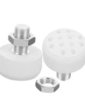 2 Pack Braking Block Roller Skate Toe Stops For Quad And Inline Skates, Grippy Wear-Resistant White Rubber, Non Slip Toe Stops