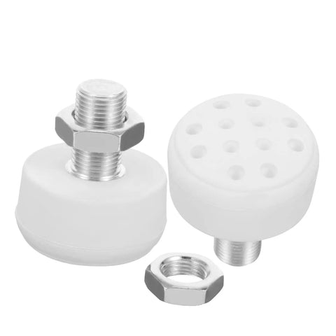 2 Pack Braking Block Roller Skate Toe Stops For Quad And Inline Skates, Grippy Wear-Resistant White Rubber, Non Slip Toe Stops
