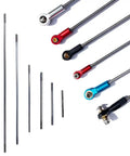 30Pcs M3 Pushrod Connectors Set 304 Stainless Steel Rod Linkages with colored ends for RC Models Airplane Helicopter Boat Car DIY Parts