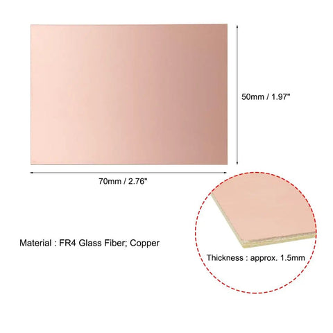 12 Pack 70x50mm Double Sided Copper Clad Laminate PCB Boards FR4 1.5mm Thick Ideal For DIY Prototyping Circuit Building