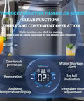Countertop Ice Maker Machine Featuring Snappy Touchscreen Interface, showing dynamic color screen controls and clear function indicators.