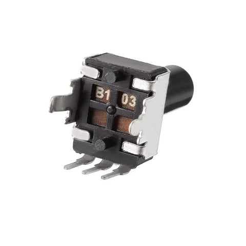 10K Ohm Carbon Film Potentiometer Single Turn Rotary Pot 6mm Knurled Shaft D Type Half Shaft 0.24 Inch 10 Pack Variable Resistor