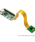 5MP Raspberry Pi Camera Module With 1080P HD OV5647 Sensor For Pi 5 4 3 B Plus A Series, Fixed Focus Lens, Infrared Filter, 2592x1944 Still Photos, Compatible With A And B Raspberry Pi Boards, showing green circuit board and ribbon cable.