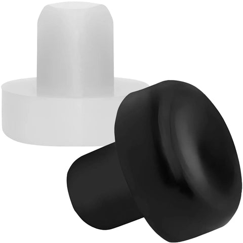 Black and white Patio Swivel Rocker Chair Floor Protectors One Half Inch Nylon Stem Bumpers 25 Pack