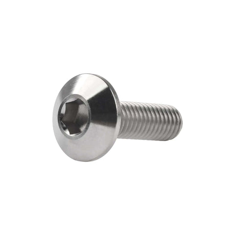 Titanium M6 Socket Head Cap Bolts Dome Head Screws 1.0 Pitch, ultra lightweight, corrosion resistant, close-up view