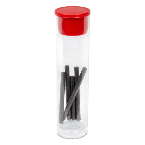No Fuss Aluminum Beam Compass Ruler Kit With Adjustable Trammel Points And Precision Leads in clear tube with red lid.