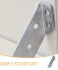 Heavy Duty Stainless Steel Corner Brace Angles For Wood Furniture showing triangular bracket structure against wood panel.