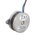 Stepper Motor Bipolar 0.9 Degree Step, 9Ncm Torque, 1A Current, 36x17.5mm, 4 Wires, For 3D Printers And CNCs, Beefy Unit, Easy Mount, 1 Piece With Smooth Microstepping, Low Electrical Noise, Precise Control, And Easy Integration In DIY Projects. silver stepper motor with four wires and mounting tab