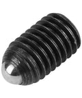 Close-up of a single piece from Hex Socket Ball Spring Plungers Set M10 Thread 10 Pieces Pro Grade Carbon Steel For Precise Positioning And Pressure In Machining Fixtures And Jigs Great For Quick Adjustments And Heavy Duty Everyday Workshop Use