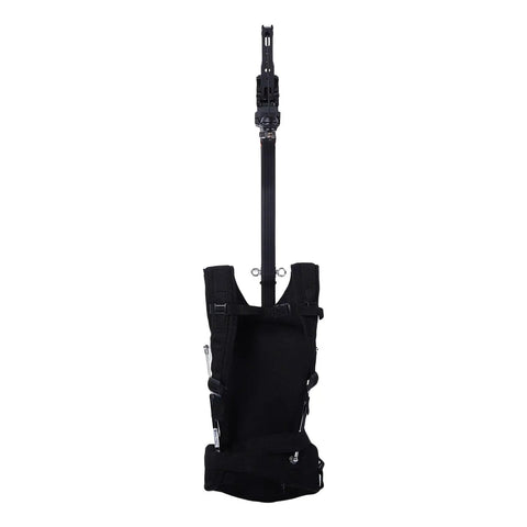 Front view of heavy duty camera support vest for 3 axis stabilizers, built for handheld video cameras and camcorders with 18KG capacity
