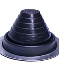 Black EPDM Round Roof Jack Flashing For Metal Roofs, Flexible Pipe Seal Fits Outside Diameter One Quarter To Five Inches