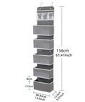 Heavy Duty Over The Door Organizer And Hanging Closet Storage Rack With Multiple Pockets keeps your bathroom tidy without sagging.