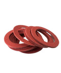 Insulated O Type Flat Washer Kit, 14 Sizes, 150 Pcs, Inner 5mm to 18mm, Outer 10mm to 24mm, Sealing Gaskets, Heavy Duty Hardware Set for Auto, Plumbing, Machinery, and DIY Projects red flat washers