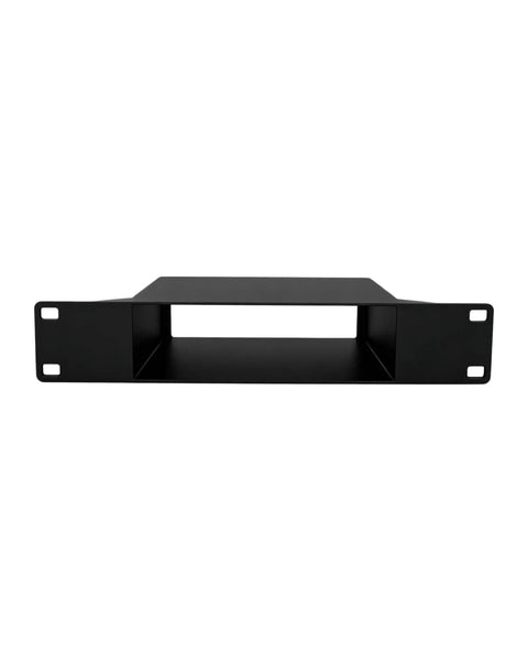 Kickstart Your Server Rig With This Solid 10 Inch Rack Mount Ssd Jbod Enclosure viewed from the front, showing black metal design.