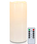 Large 4x10 Waterproof Outdoor Flameless Candles Battery Operated LED Pillar Lights with Remote and Timers