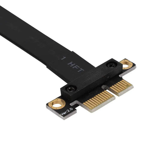 Top Shelf Pci Express 1x Extension Cable featuring genuine gold fingers, slim design for smooth data flow and cooling.
