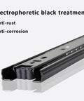 Ball Bearing Full Extension Drawer Slides With 3 Fold Telescopic Rails Side Mount Soft Close Quiet Mute Design 12 Inch Pack Of 2