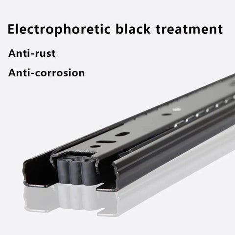 Ball Bearing Full Extension Drawer Slides With 3 Fold Telescopic Rails Side Mount Soft Close Quiet Mute Design 12 Inch Pack Of 2