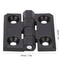Whisper Quiet Self Closing Black Door Hinges With Double Spring Screws Included Interior Zinc Alloy Cabinet Hinge 47x50mm