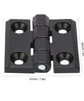 Zinc Alloy Screw Mounting Door Hinge With Auto Close Double Spring For Cabinet Doors And Utility Boxes, 47x50mm size