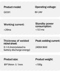 Specifications of Digital Power Spot Welder Control Board Kit With Dialed In 99 Gears 8V 24V Range Spot Welding Pen