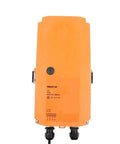 Nm24p Sr Rotary Damper Actuator Built Tough For Smooth Modulating Control And AC DC 24 Volt Power visible from the back.