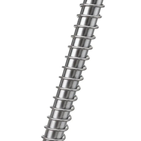 Close-up of stainless steel guide rod for Portable Drill Guide And Alignment Tool For Woodworking, Handheld Manual Power Press Stand.